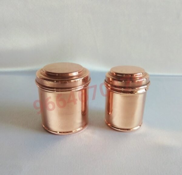 2 PIECE DABBA SET - COPPER MINIATURE